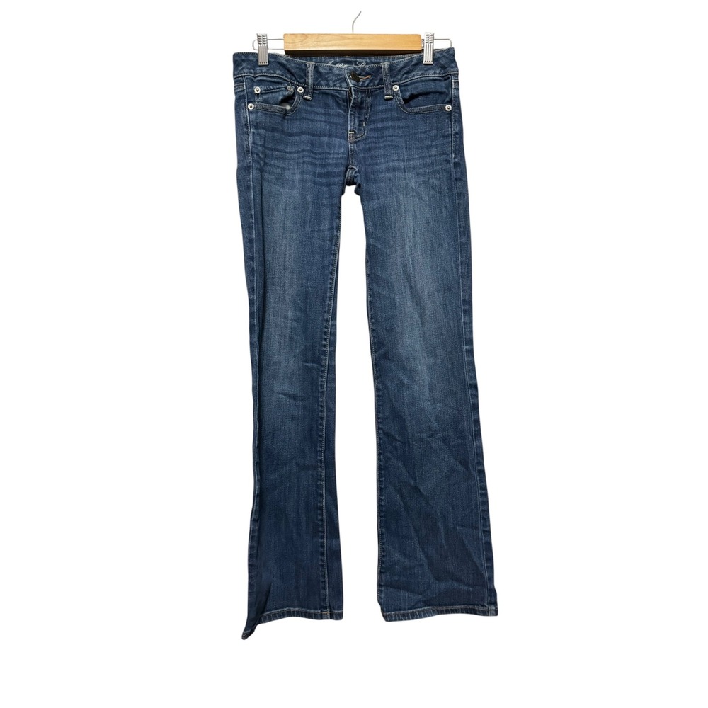 American Eagle Favorite Boyfriend Jeans Women 2 Blue Excellent Stretch Denim